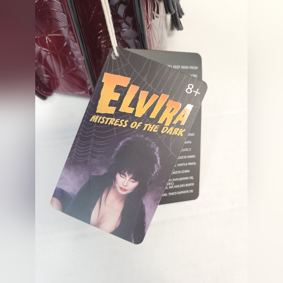 Loungefly Elvira Mistress Of The Dark Crossbody NWT Red/Black Spiderweb Goth - Picture 13 of 16